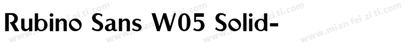 Rubino Sans W05 Solid字体转换